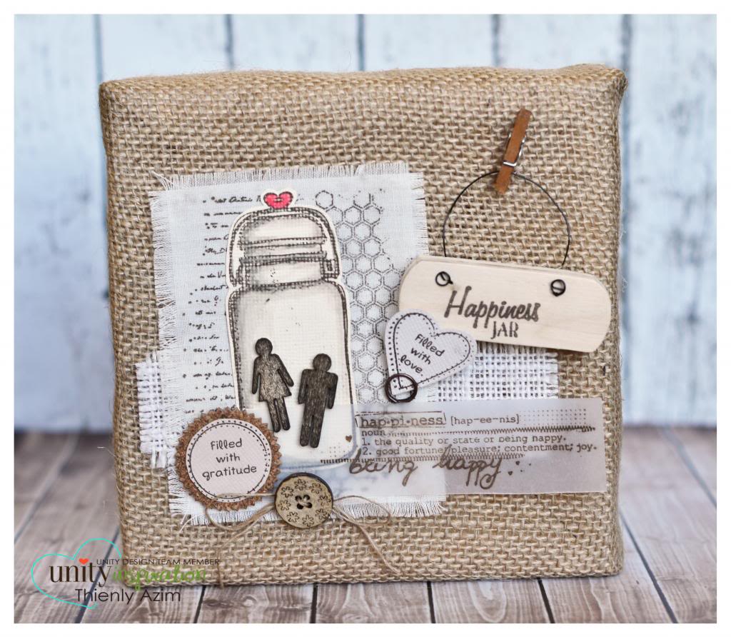 Happiness Jar Burlap Canvas. – Kit of the Month Monday!