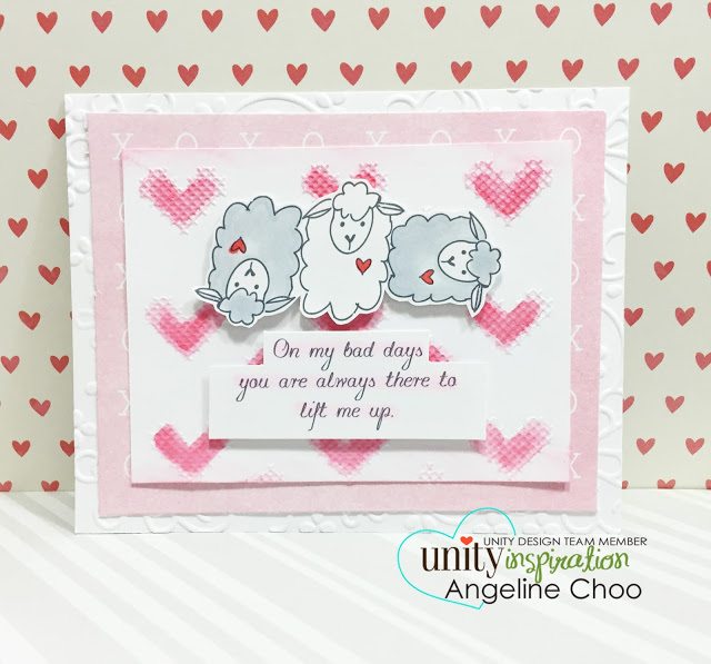 Unity Stamp: SOTW Reminder Lift me up with Angeline #unitystampco #scrappyscrappy #card #sotw