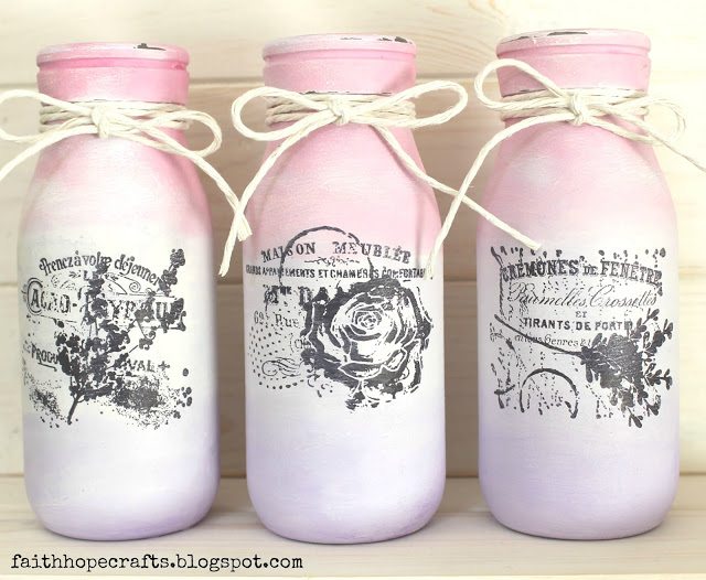 Guest Designer –  Stamped Milk Bottles