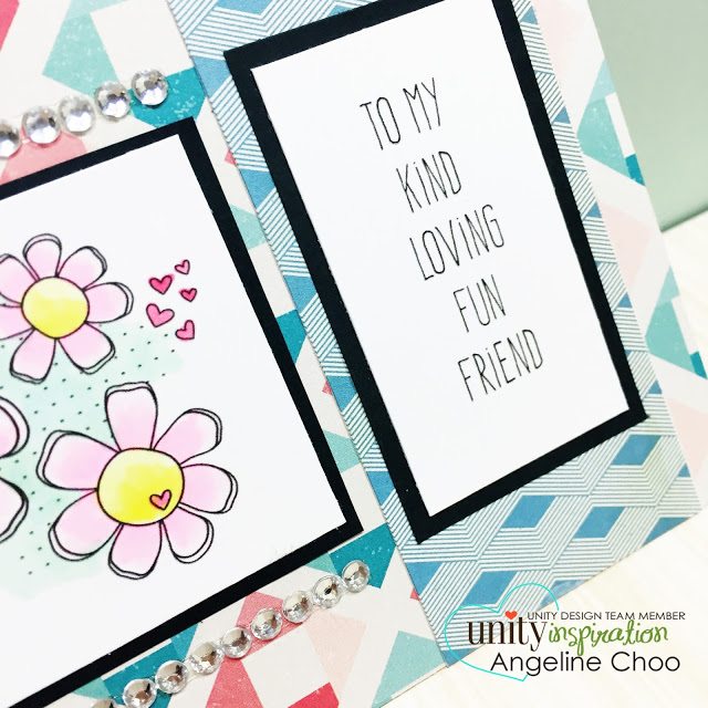 Unity Stamp: SOTW - Loving Friends Daisies #unitystampco #scrappyscrappy #sotw #stamp #card