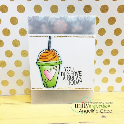 Unity Stamp Company: Inspiration Wednesday with Angeline - See through card #unitystampco #scrappyscrappy #seethroughcard #vellum #stamp #stamping #kotm #summer #copic