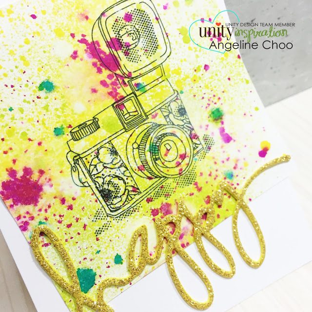Unity Stamp: KOTM Monday with Angeline [NEW VIDEO] #scrappyscrappy #unitystampco #stamp #stamping #card #cardmaking #dylusion #inkspray #mixedmedia #heidiswapp