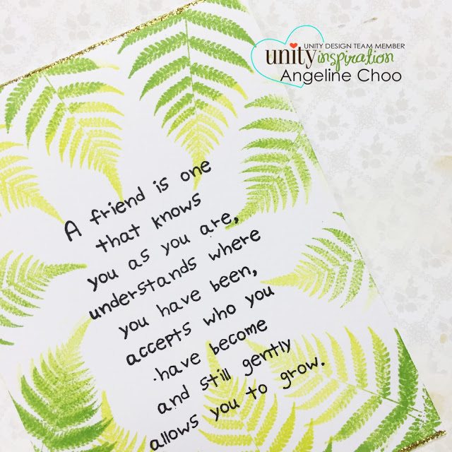 Unity Stamp: Inspiration Wednesday with Angeline #unitystampco #scrappyscrappy #stamp #stamping #kotm #nature #card #cardmaking #papercraft
