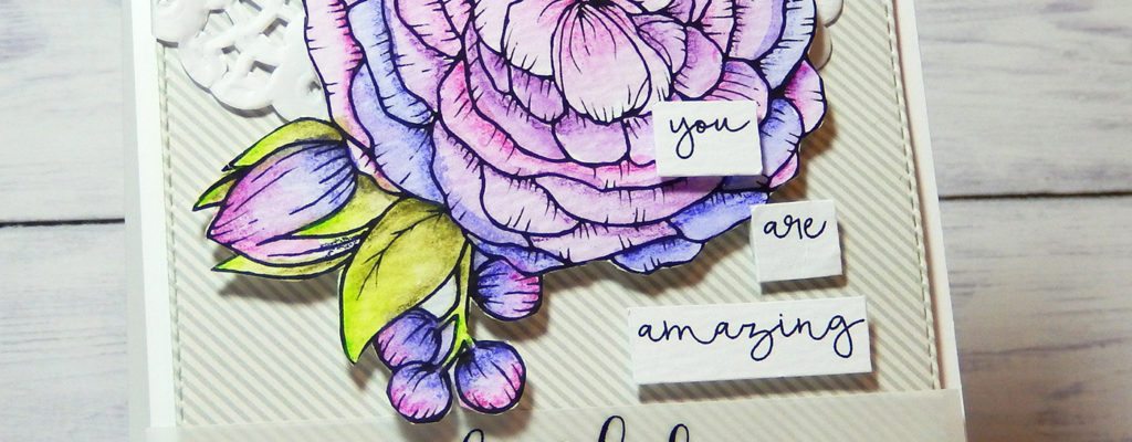 Inktense Watercolor Pencils Flower Card