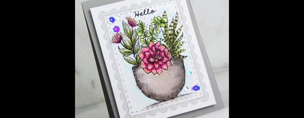 Unity Quick Tip: Watercolor Succulents with Distress Markers