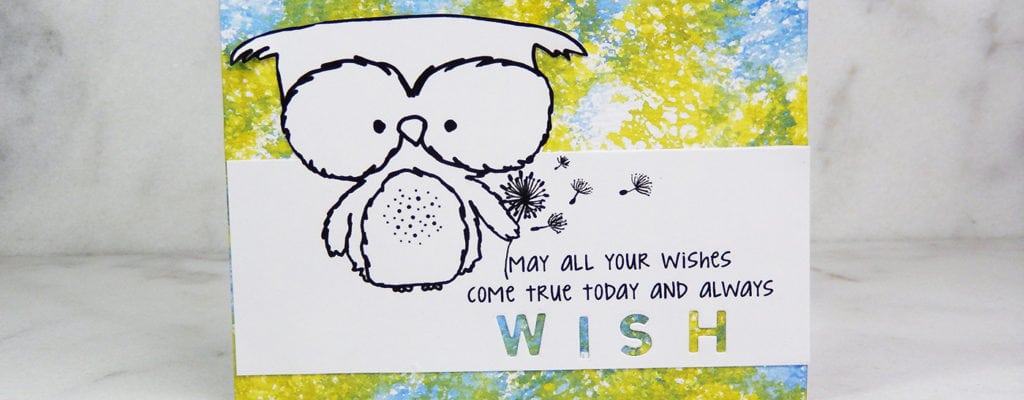 Sponge Watercolor Owl Card ~ Distress Oxide