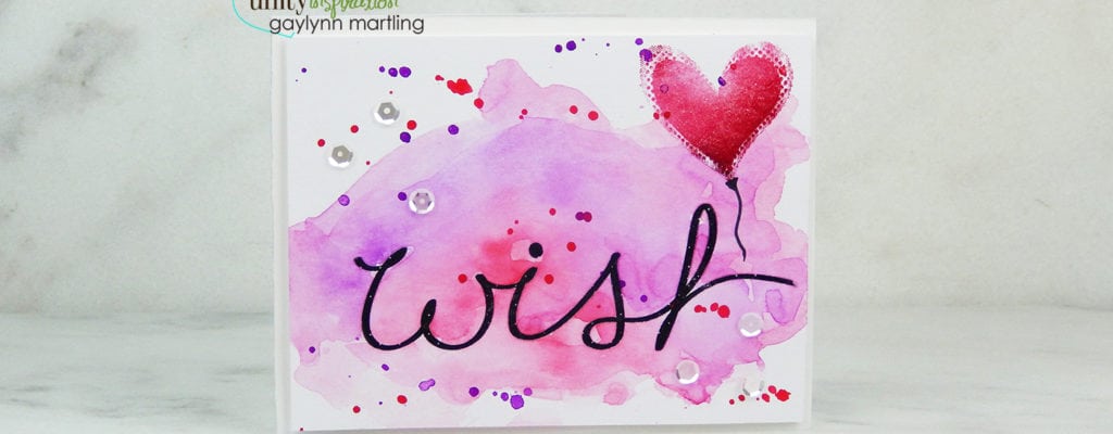 Watercolor Swashes Wish Card