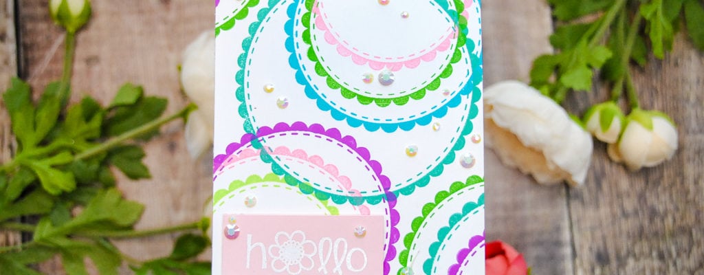 Circle Scalloped Stamp Set on Brights! | Color Combos with Crystal