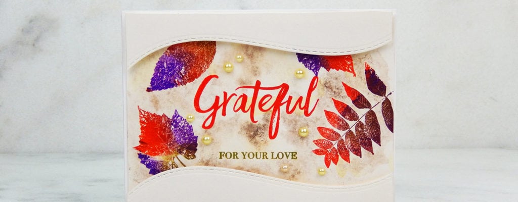 Vintage watercolor background with heat embossing.
