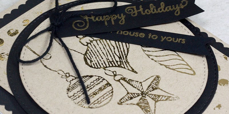 Foiling with Stamps for a Shiny Christmas Card