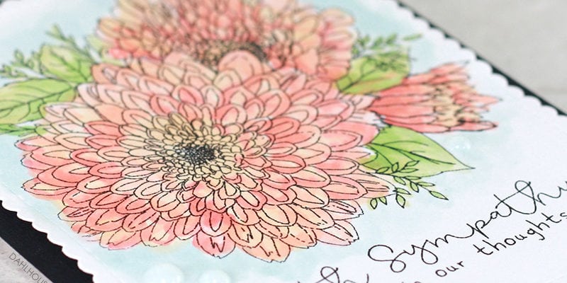 Lovely Sympathy Card + Distress Ink Watercolor