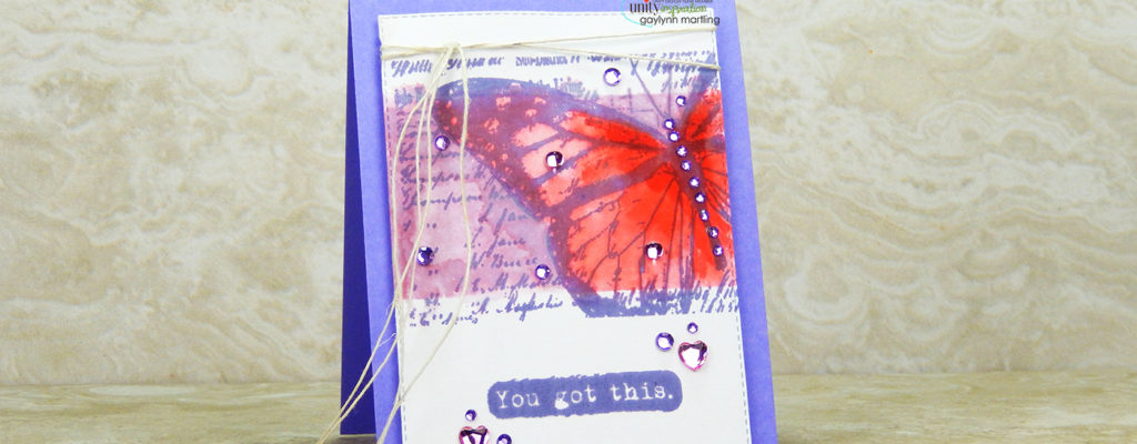 Watercolor Butterfly Card with Post-It Tape Masking