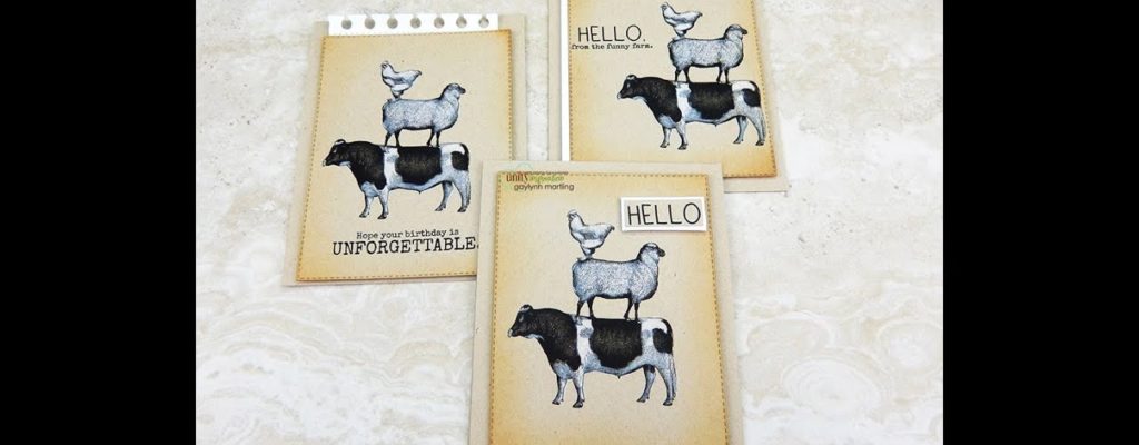 Unity Quick Tip: White on Kraft Vintage Barn Animal Cards