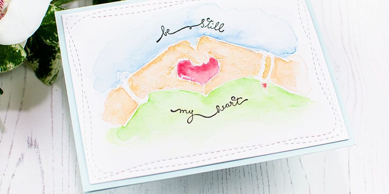 White Heat Embossing and Watercolor