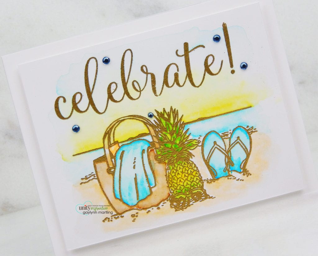 Pastel Beach Card With Watercolor Markers And Stamps Unity Blog   C774NTB Celebrate Tropical Beach Watercolor Card 3 Udtwm 1024x823 