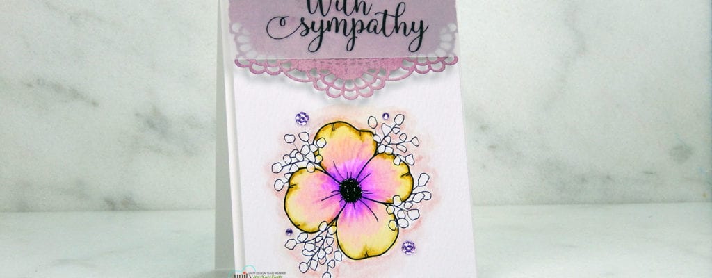 Flower watercolor blending and a card topper.