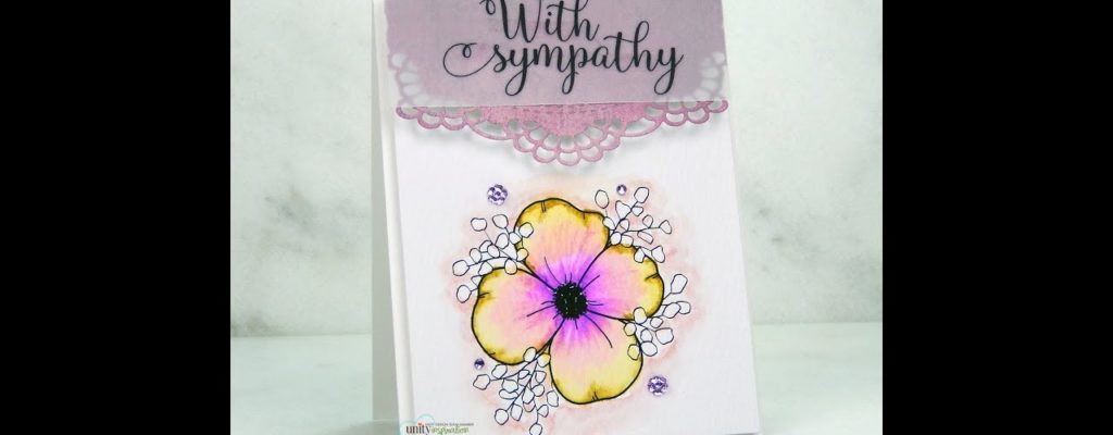 Unity Quick Tip: 2 Tone Watercolor Florals + Sweet Card Topper