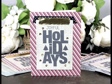 Unity Quick Tip: Quick Christmas Card with Washi Accents & Pattern Paper