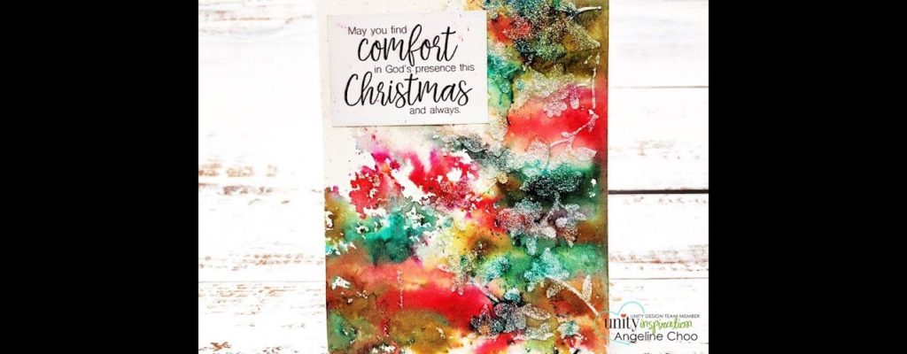 Unity Quick Tip: Christmas Card with Powder Pigments + Glitter Glitz Gel Accent