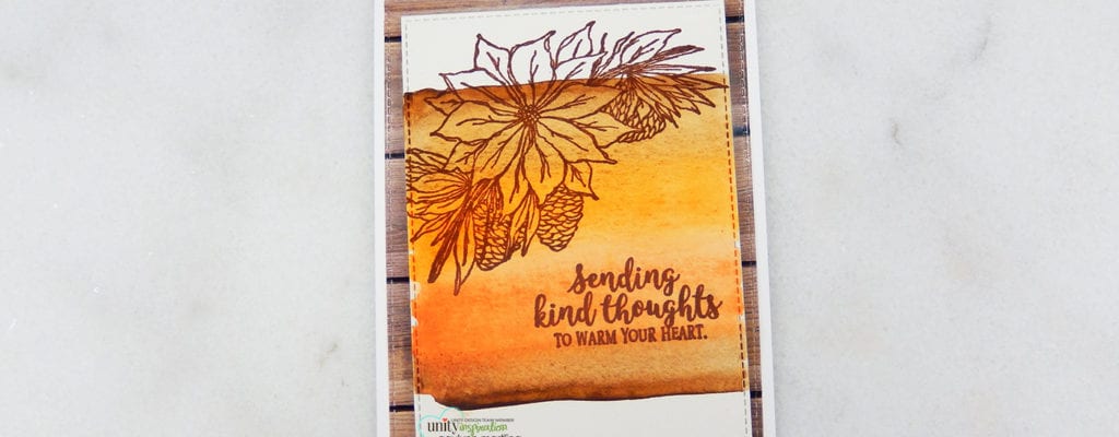 Ombre watercolor floral stamped card and video.