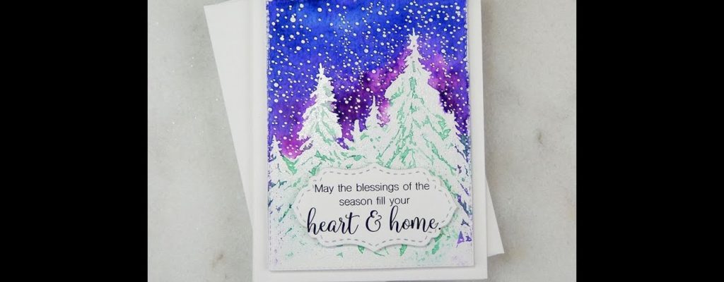 Unity Quick Tip: Snowy Tree Scene Emboss Resist Watercolor