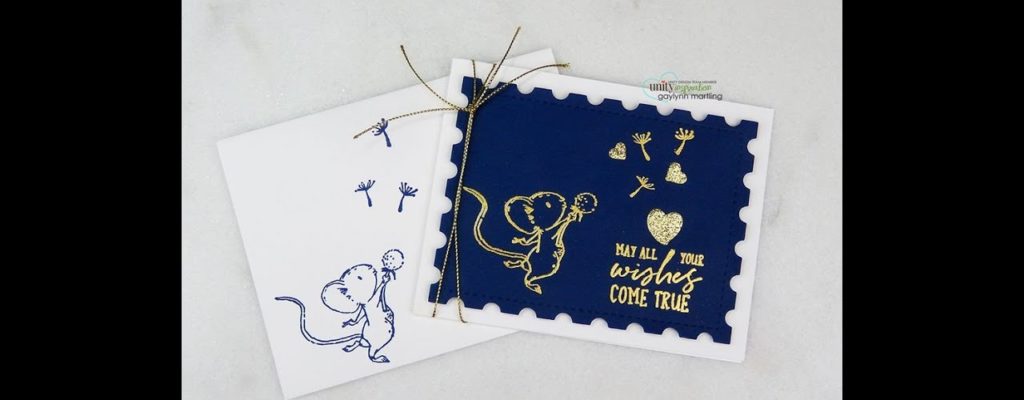Unity Quick Tip: Coordinating Card + Envelope Duo in Gold and Navy