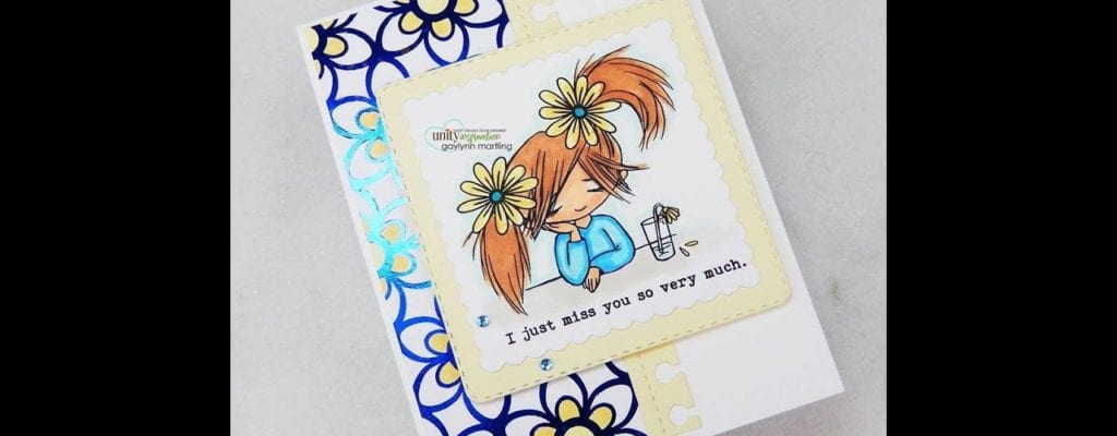 Unity Quick Tip: Cute Pick-me-Up Card with Copic Coloring and Foiled Accent