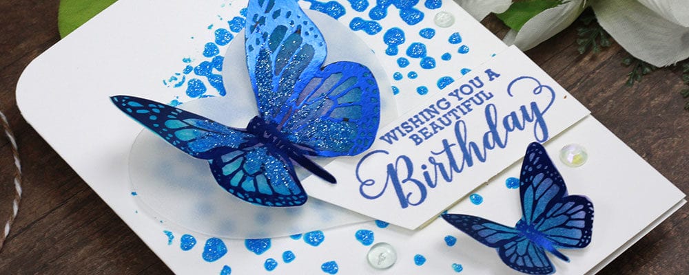 Butterfly Fly Away Toner Card Fronts | Great Ideas for Foiling and Stamping