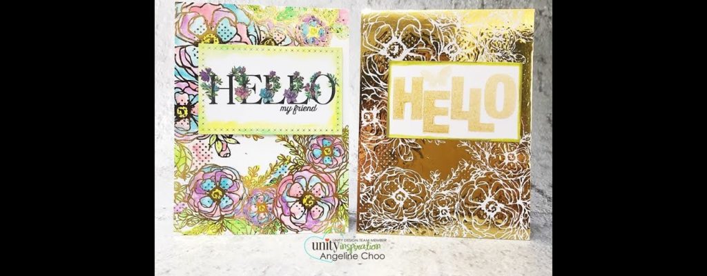 Unity Quick Tip: Watercoloring on Designer Toner Card Fronts by Unity & Deco Foil