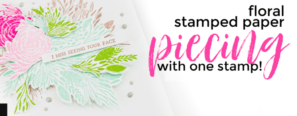 One Stamp Card | Stamped Paper Piecing | Clean and Simple Card