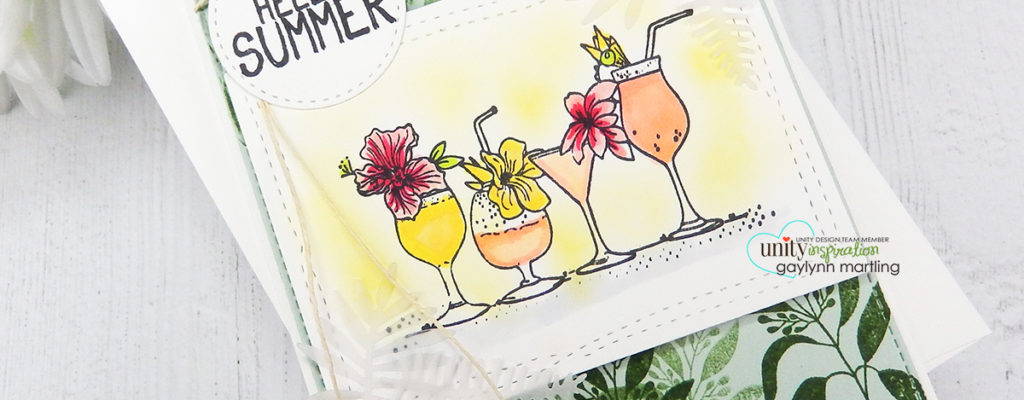 Second generation stamping tropical card tutorial.