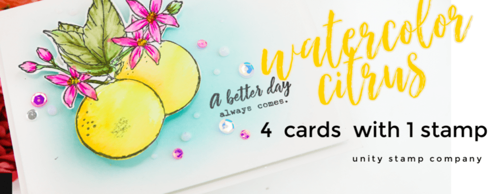 Color Combos with Crystal | Citrus Inspiration | 4 Cards 1 Stamp Series