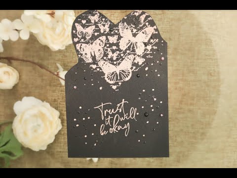 Unity Quick Tip: Partial Heart Shaped Card with Rose Gold Embossing
