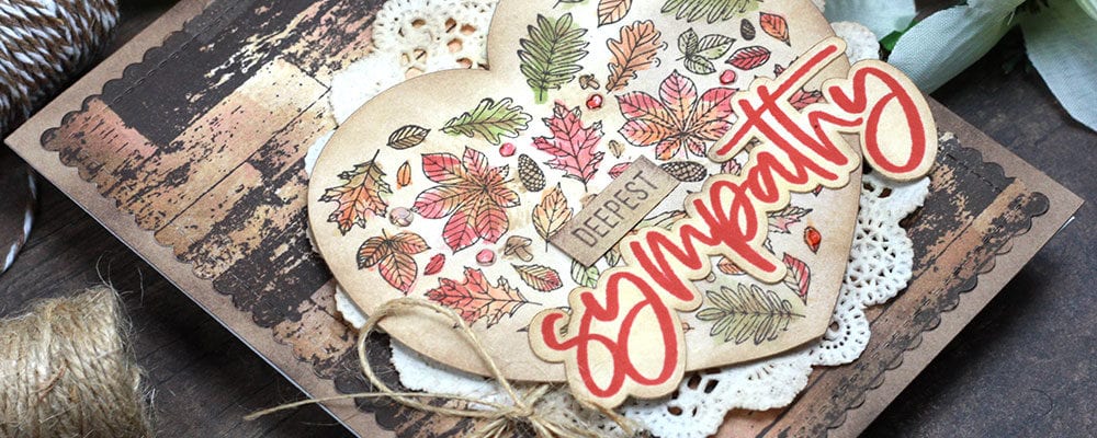 Rustic and Chic Sympathy Card | Heart of Autumn