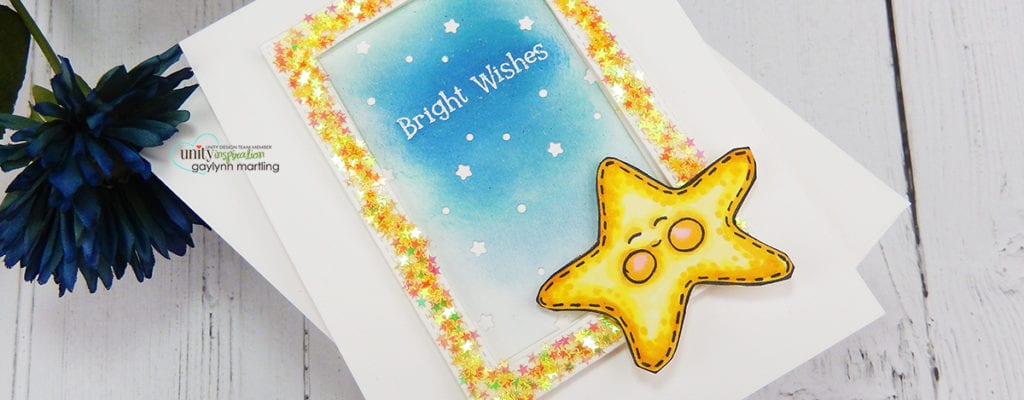 Use your glitter ~ Star glitter frame card & tutorial