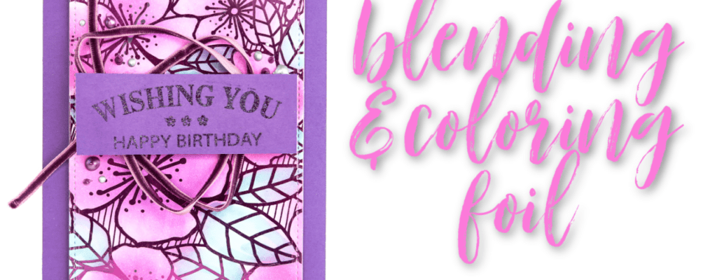 Ink Blending + Copic Coloring on Foiled Cards | Color Combos with Crystal