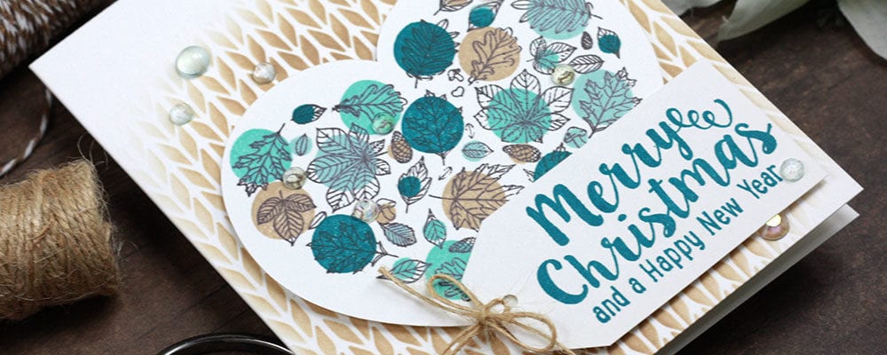 Using Heart of Autumn for a Christmas Card