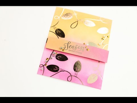 Unity Quick Tip: Gold Foil with Tropical Tones Holiday Card
