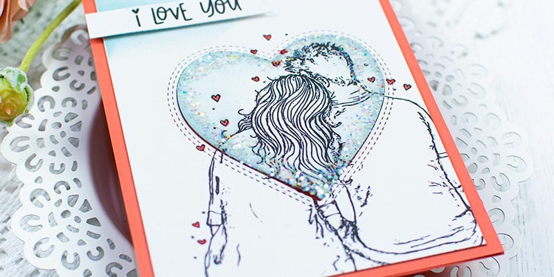 Highlighted Heart Love You Card