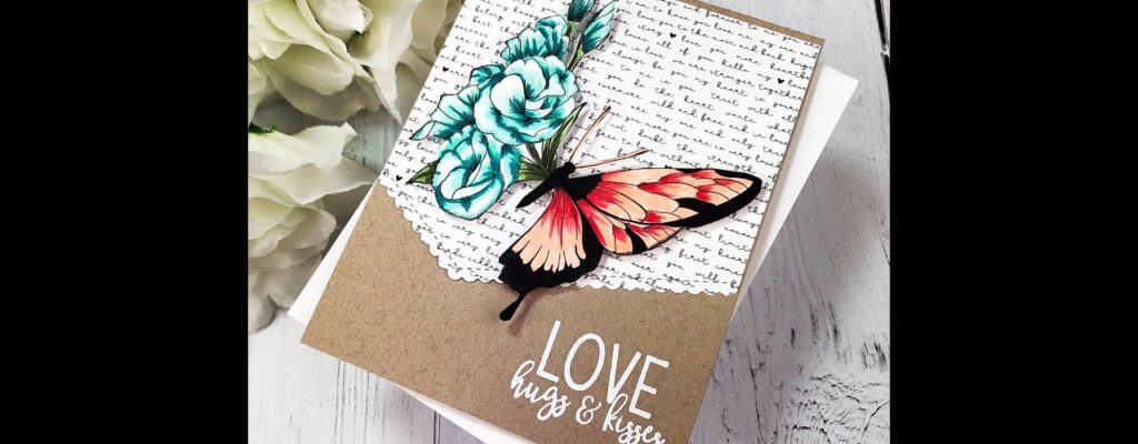 Unity Quick Tip: Floral Butterfly Card with Stamped Background