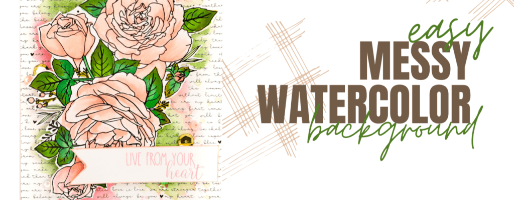 Easy Messy Watercolor Card Background | Color Combos with Crystal