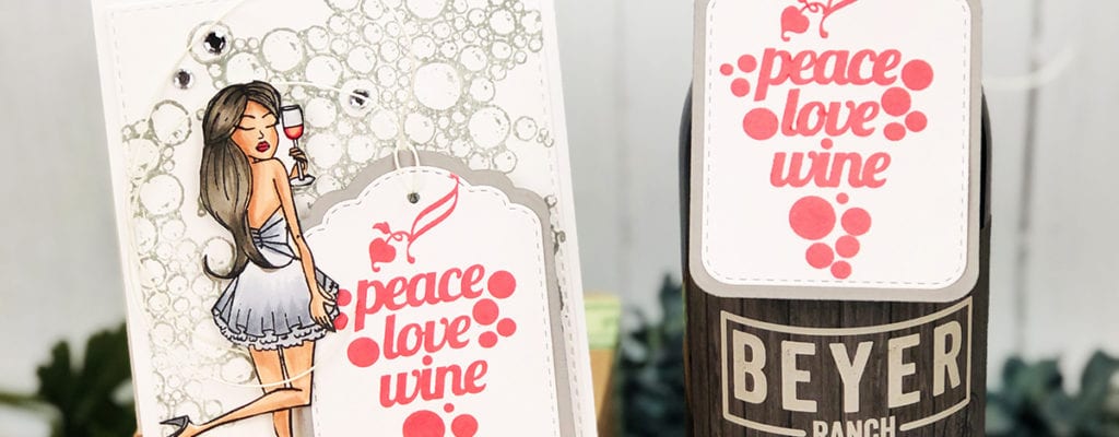 Matching card & wine tag set ~ tutorial