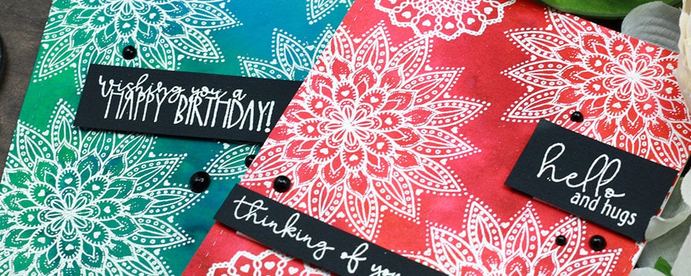 Bold Colorful Backgrounds with Doily Hugs and Wishes