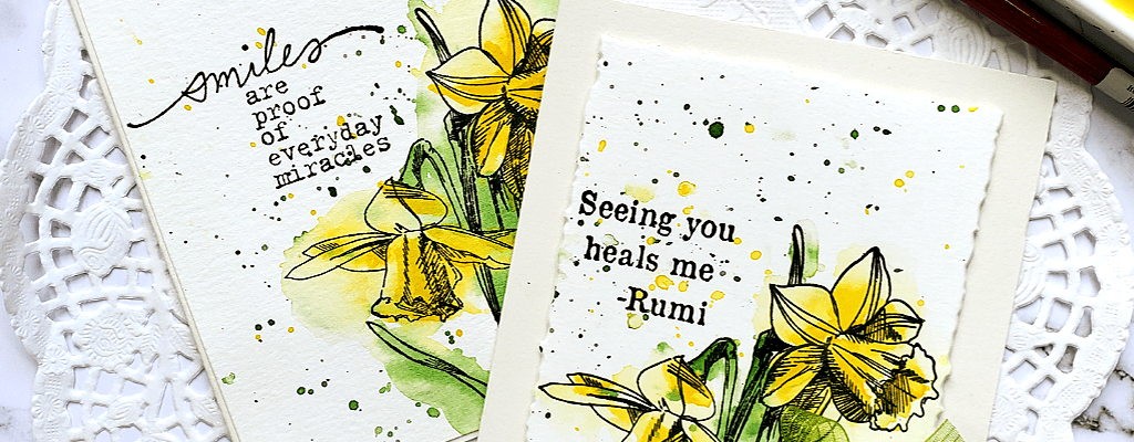 Watercolor Daffodils Cards | March Beginnings