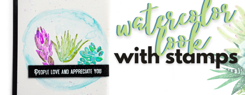 Watercolor Look with Solid Stamps  | Pastel Color Combos with Crystal