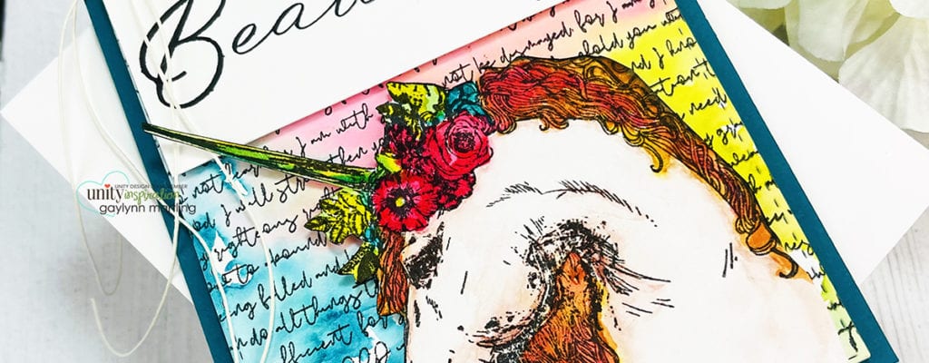 Ink pad watercolor card tutorial ~ Beautiful unicorn stamping