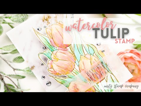 Unity Quick Tip: Watercolor Tulips with Golden Marble Background