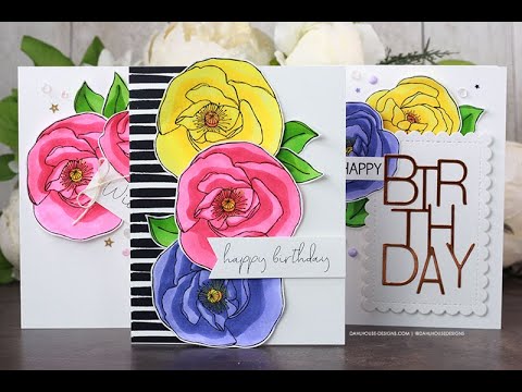 Unity Quick Tip: Easy Copic Colored Florals with 2 colors
