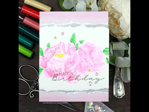 Unity Quick Tip: Abstract Watercolor Peonies with a Stencil