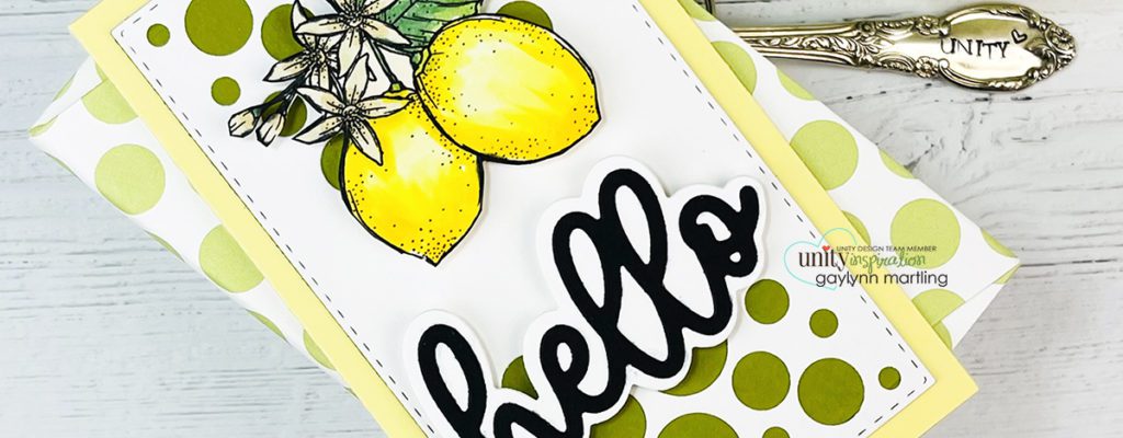 Lemons ~ Coordinating Mini Slimline Card & Envelope Tutorial